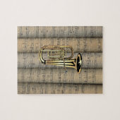 Tuba ~ Hintergrundmusik von Noten in Rollen ~ Musi Puzzle (Horizontal)