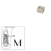 Tuba Initial Monogram Musician Band Teacher Gummistempel (Stempel)