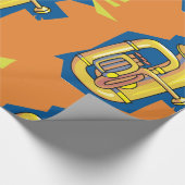 Tuba Instrument Glossar Wrapping Paper Geschenkpapier (Ecke)