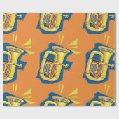 Tuba Instrument Glossar Wrapping Paper Geschenkpapier (Flach)