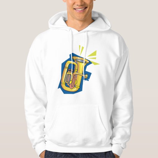 Tuba Instrument Mens Hoodie (Vorderseite)