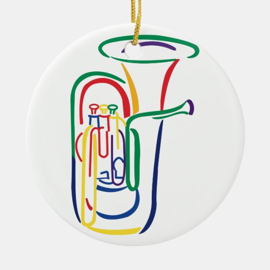 Tuba-Kontur Keramik Ornament (Vorne)