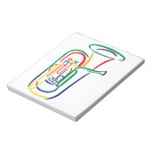 Tuba Kontur Notizblock (Rotiert)