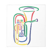 Tuba Kontur Notizblock (Vorderseite)