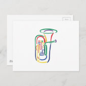 Tuba Kontur Postkarte (Vorne/Hinten)