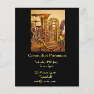 Tuba Konzertband Blasmusik Performance Flyer