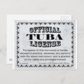 Tuba-Lizenz Postkarte (Vorne/Hinten)