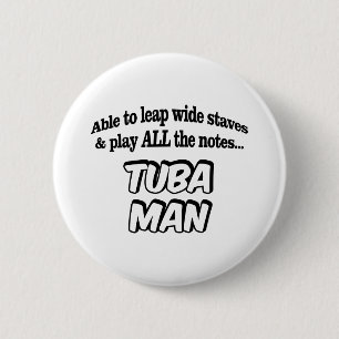 Tuba Man - Musiksuperheld Button