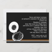 Tuba Marching Band Abschluss Foto Orange Einladung (Rückseite)