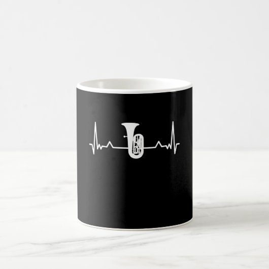 Tuba Marching Band Heartbeat Funny Gift Kaffeetasse (Mittel)