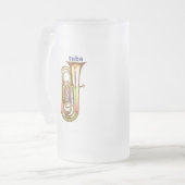 Tuba Mattglas Bierglas (Vorderseite Links)