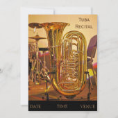 Tuba Messing-Instrument Erwägung Einladung (Vorderseite)