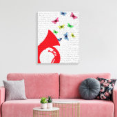 Tuba mit Schmetterlingen Leinwanddruck (Insitu (Wohnzimmer))