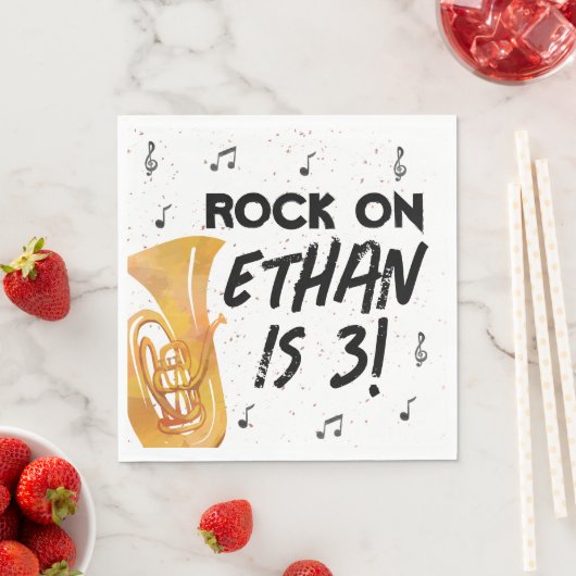 Tuba Music Birthday Party Paper Napkins Serviette (Beispiel)