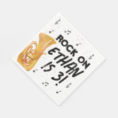 Tuba Music Birthday Party Paper Napkins Serviette (Ecke)