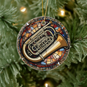 Tuba Music Keramik Ornament