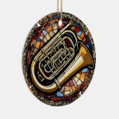 Tuba Music Keramik Ornament (Rechts)