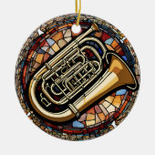 Tuba Music Keramik Ornament (Vorne)