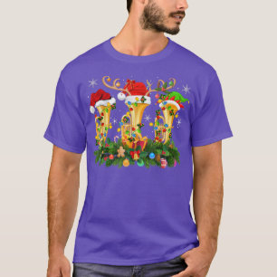 Tuba Music Lover Xmas Rentier Weihnachtsmannmütze  T-Shirt
