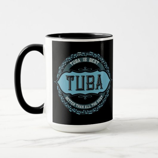 Tuba Music Note Circle Mug Tasse (Links)