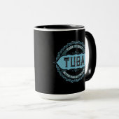 Tuba Music Note Circle Mug Tasse (VorderseiteRechts)