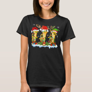 Tuba Music Xmas Licht Funny Tuba Weihnachten T-Shirt
