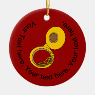 Tuba Musical Instrument Keramik Ornament
