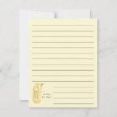 Tuba Musician Band Teacher Danke Karte (Rückseite)