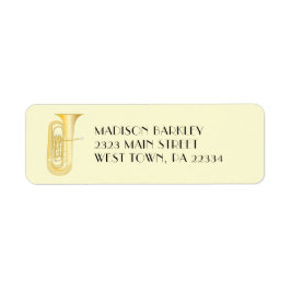 Tuba Musician Band Teacher Label