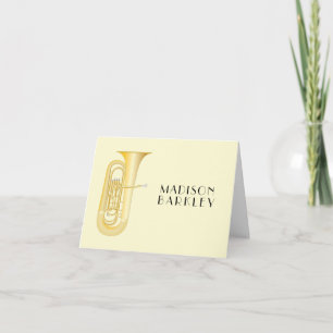 Tuba Musician Band Teacher Note Card