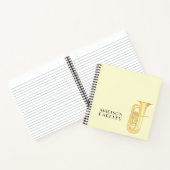 Tuba Musician Band Teacher Notebook Notizblock (Innenseite)