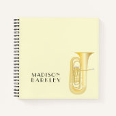 Tuba Musician Band Teacher Notebook Notizblock (Vorderseite)