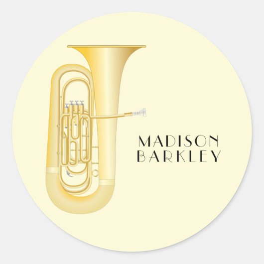 Tuba Musician Band Teacher Oval Sticker (Vorderseite)