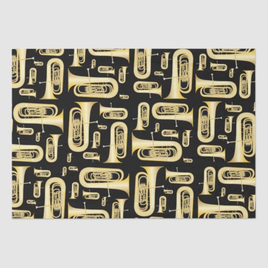 Tuba Musician Band Teacher Tissue Seidenpapier (Vorderseite)
