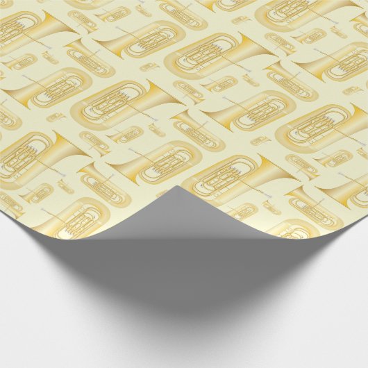 Tuba Musician Band Teacher Wrapping Paper Geschenkpapier (Ecke)