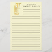 Tuba Musician Teacher Stationery Briefpapier (Vorderseite)