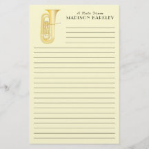 Tuba Musician Teacher Stationery
