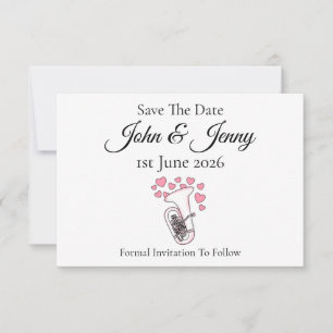 Tuba Musician Wedding speichern das Datum