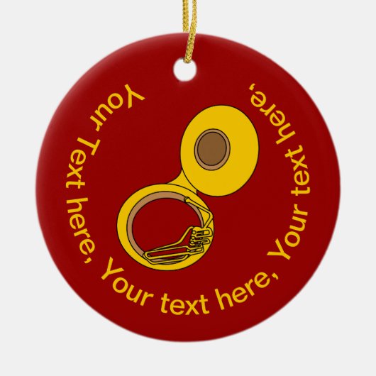 Tuba Musikinstrument Keramik Ornament (Vorne)