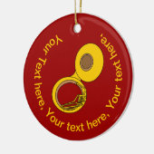 Tuba Musikinstrument Keramik Ornament (Links)