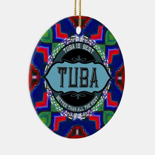 Tuba-Musiknote Keramik Ornament (Rechts)