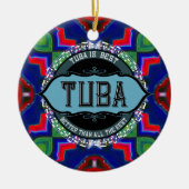 Tuba-Musiknote Keramik Ornament (Vorne)