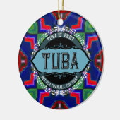 Tuba-Musiknote Keramik Ornament (Links)