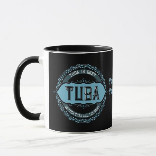 Tuba-Musiknote Tasse (Links)