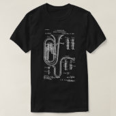 Tuba Patent Graphic Blueprint T-Shirt (Design vorne)