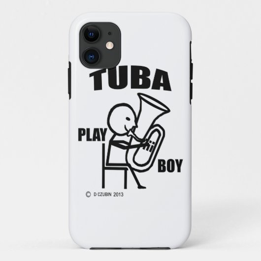 Tuba Play Boy Case-Mate iPhone Hülle (Rückseite)
