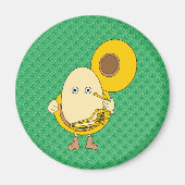 Tuba Player Egghead Magnet (Vorne)