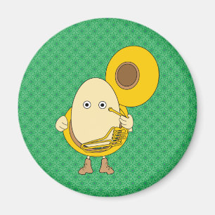 Tuba Player Egghead Magnet