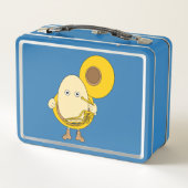 Tuba Player Egghead Metall Brotdose (Rückseite)