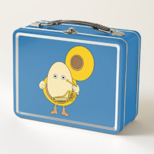 Tuba Player Egghead Metall Brotdose